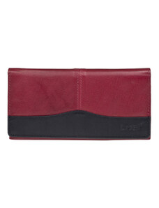 Dámská kožená peněženka Lagen PWL-367 - červená/černá