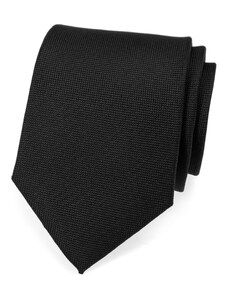 Avantgard Černá matná kravata s jemnou vroubkovanou strukturou