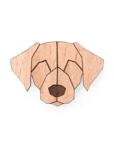 BeWooden Dřevěná brož ve tvaru psa Labrador Brooch