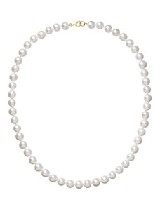 Pavona Perlový náhrdelník bílý z pravých říčních perel se zlatým 14 karátovým zapínáním 922003.1