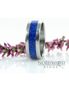 Nordwood Rings Prstýnek TITANIUM & LAZURITE