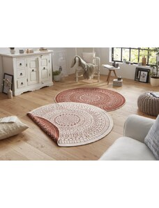 NORTHRUGS - Hanse Home koberce AKCE: 200x200 (průměr) kruh cm Kusový koberec Twin-Wendeteppiche 103102 creme terra – na ven i na doma - 200x200 (průměr) kruh cm