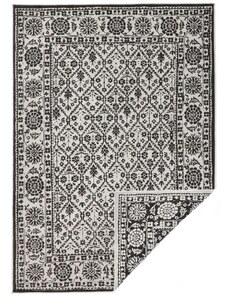 NORTHRUGS - Hanse Home koberce Kusový koberec Twin-Wendeteppiche 103113 schwarz creme – na ven i na doma - 160x230 cm