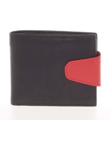 Pánská kožená peněženka Delami Ryan, černo červená
