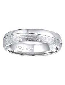 Silvego Snubní stříbrný prsten GLAMIS v provedení bez kamene pro muže i ženy QRD8453M