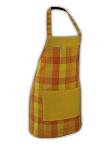 A.Weinberger s.r.o. Kuchyňská zástěra oranžová/žlutá kostička 5 cm