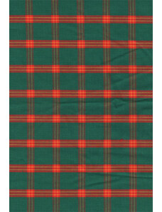 Pestře tkaná látka - Vánoční kostička zelená