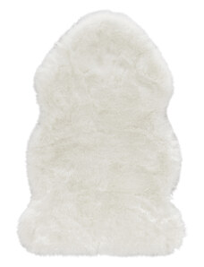 Mint Rugs - Hanse Home koberce Kusový koberec Superior 103347 Uni White (kůže) - 90x140 tvar kožešiny cm