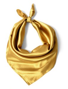 Coxes O Čtvercový šátek na krk zlatý 57cm * 57cm "LETUŠKA" 1D2-2652