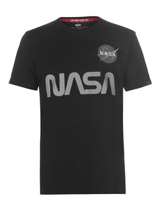 Pánské triko Alpha Industries NASA Reflective Černé