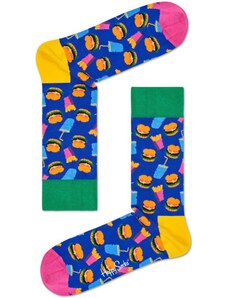 PONOŽKY HAPPY SOCKS HAMBURGER - modrá -