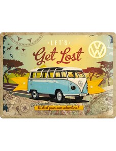 NOSTALGIC-ART Retro cedule plech 300x400 VW Let´ s Get Lost