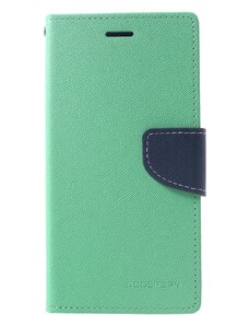 Pouzdro / kryt pro iPhone XR - Mercury, Fancy Diary Mint/Navy