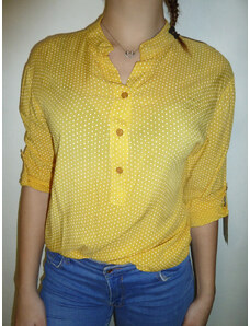 NoName Dámská košile s puntíky žlutá