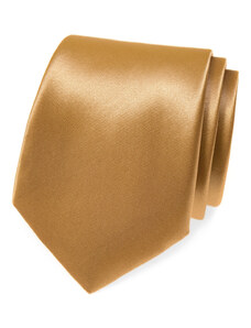 Avantgard Béžová lesklá jednobarevná kravata