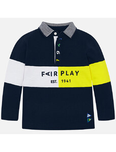 MAYORAL chlapecké tričko s límečkem Fairplay tmavě modré