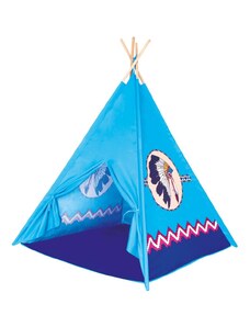 Bino TeePee, dětský stan modrý, 4 stěny