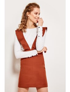 Trendyol Cinnamon-Strap Skirt
