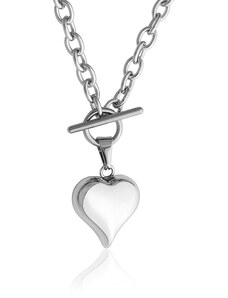BM Jewellery Dámský náhrdelník srdce 2,3cm z chirurgické oceli S636080