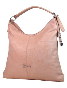 Demra Barebag Moderní velká růžová kombinovaná dámská kabelka 3753-DE