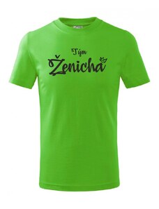 Povidlo.cz Svatební dětské tričko - KORUNKA - Tým ženicha Apple green
