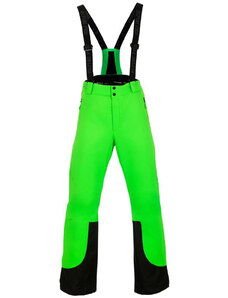 Alpine Pro Nudd 4 Pánské lyžařské kalhoty MPAM311 Neon zelená XXL