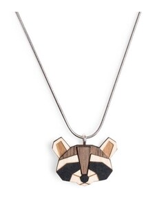 Dřevěný přívěsek BeWooden Raccoon Pendant na krk