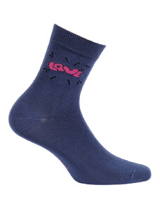 Vzorované dívčí ponožky GATTA LOVE tmavě modré
