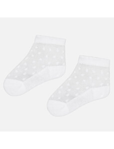 MAYORAL dívčí jemné ponožky puntík bílá