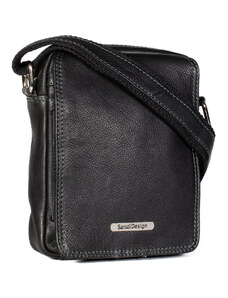 Sendi DESIGN Pánská kožená taška přes rameno SendiDesign SD-52006 černá