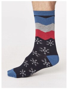 Thought Pánské bambusové ponožky Snowflake (tmavě modré)