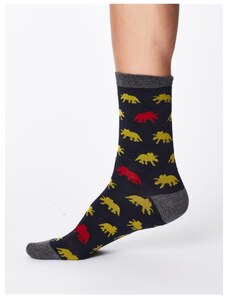 Thought Bambusové ponožky Dino (tmavě modrá)