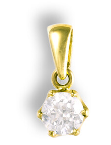 GEMMAX Jewelry Zlatý přívěsek Soliter se zirkonem GLPYB-02591