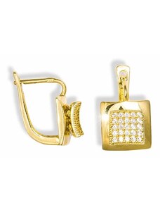 GEMMAX Jewelry Zlaté náušnice se zářivými zirkony GBEYB-05731