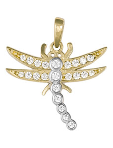 GEMMAX Jewelry Zlatý přívěsek Vážka GBPCB-09421