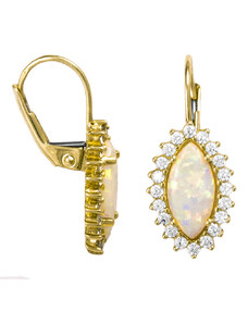 GEMMAX Jewelry Zlaté náušnice s Opálem Sagina GLEYV-11241