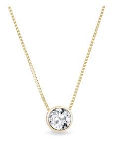 Diamantový náhrdelník ze žlutého zlata KLENOTA K0470013