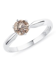 Zásnubní zlatý prsten s diamantem KLENOTA K0191062
