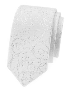 Pánská slim kravata Avantgard LUX Bílá 571 9350