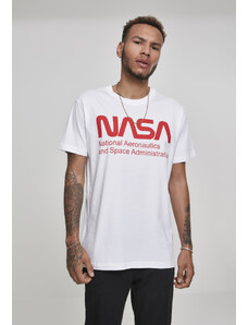 MT Men Bílé tričko s logem NASA Wormlogo