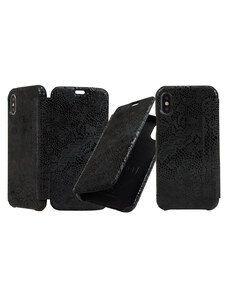 Černé flipové pouzdro pro iPhone 6 / 7 / 8 Plus Carastyle Graffi Lace GFFBOIPH8PBLKLA