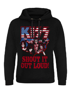 Mikina s kapucí pánské Kiss - Shout It Out Loud - HYBRIS - ER-37-KISS002-H68-4-BK