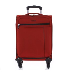 ORMI Kvalitní látkový kufr na kolečkách 4.kolečka, velikost II, červený