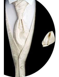 Svatební vesta Beytnur 18-1 plastron, kravata a kapesníček