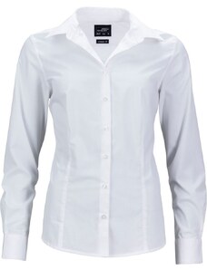 James & Nicholson Dámská košile s dlouhým rukávem James&Nicholson (JN641) Bílá XS