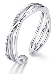 Royal Fashion prsten Překřížené vlnky SCR483