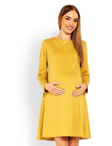 PeeKaBoo Těhotenské šaty volného střihu TS114504 - žluté