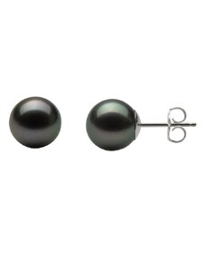 BM Jewellery Náušnice keramické černá perla velká ⌀ 0,8 cm S698070