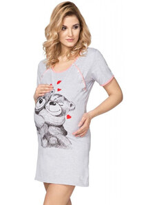 Kuba Mateřská noční košile Teddy Bear šedá (vel.L, 4XL skladem)