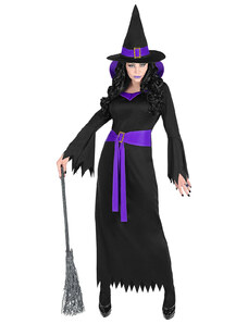 Čarodějnický kostým fialovočerný